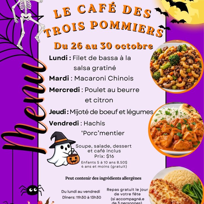 menu - 26 oct.