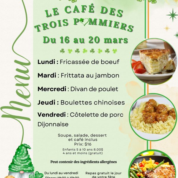 menu - Menu semaine du 16 au 20 mars